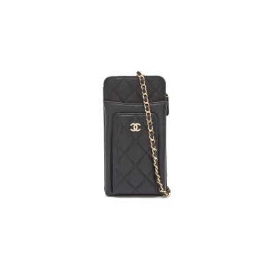 CHANEL CAVIAR QUILTED CC PHONE HOLDER BAG AP0990 (18*10*3cm) 